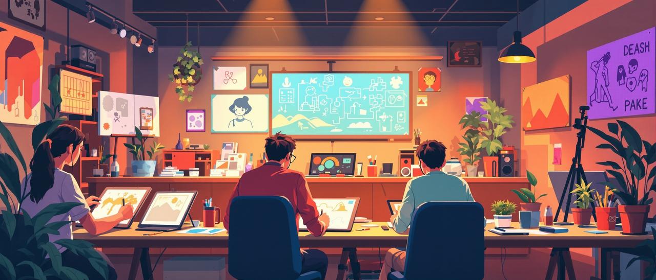 红果漫看创作团队工作场景